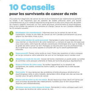10 conseils pour les survivants de cancer du rein