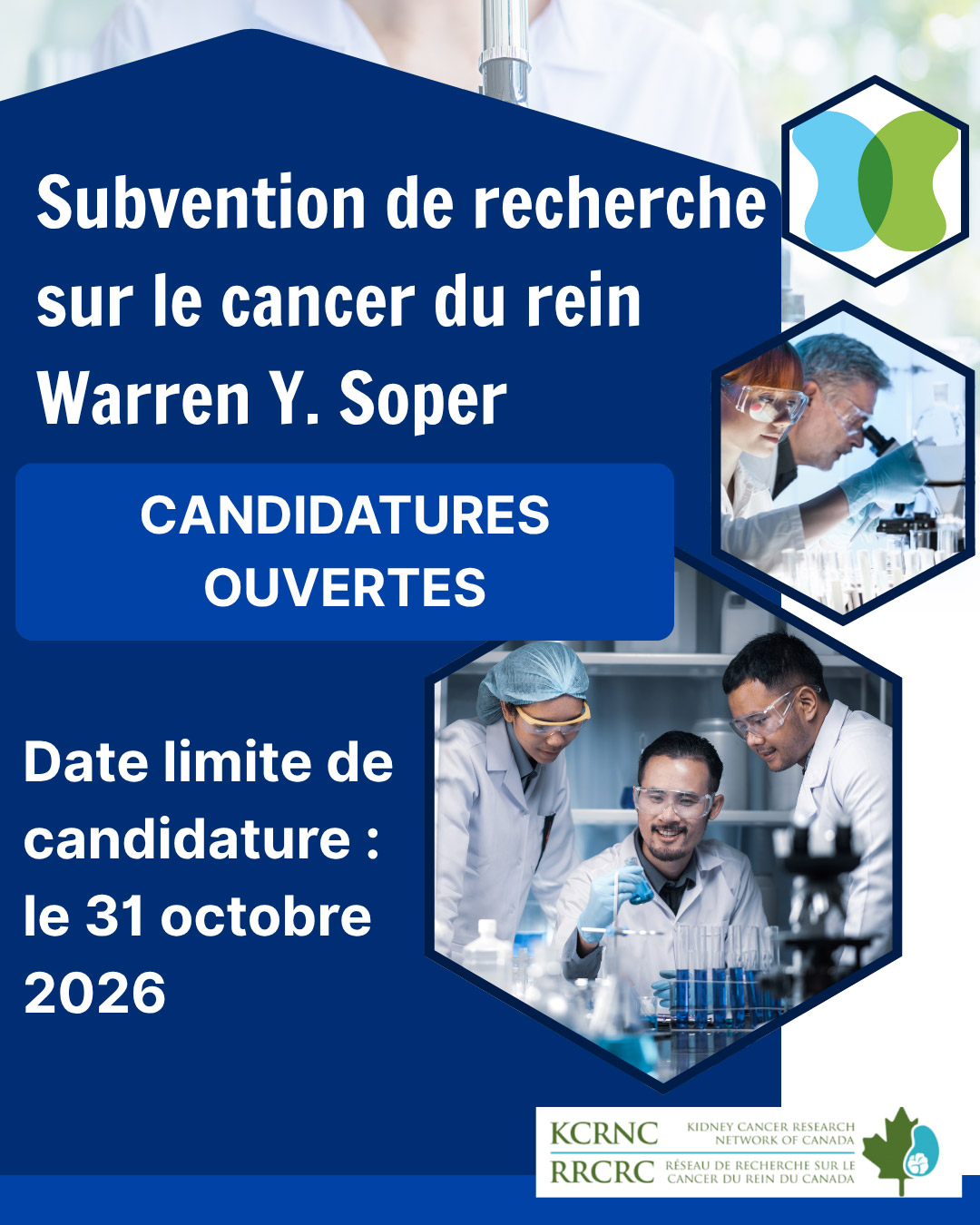 French-Warren-Soper-grant Subvention de recherche sur le cancer du rein Warren Y. Soper